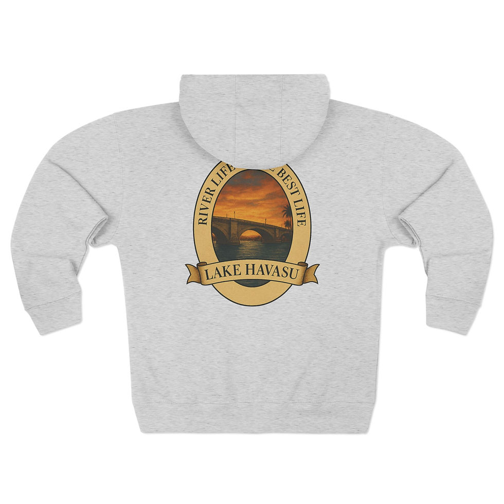 Thumbnail: Lake Havasu, River Life Is The Best Life, Zip Hoodie