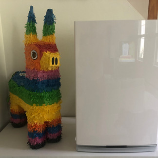 Air Purifier next to a Llama pinata