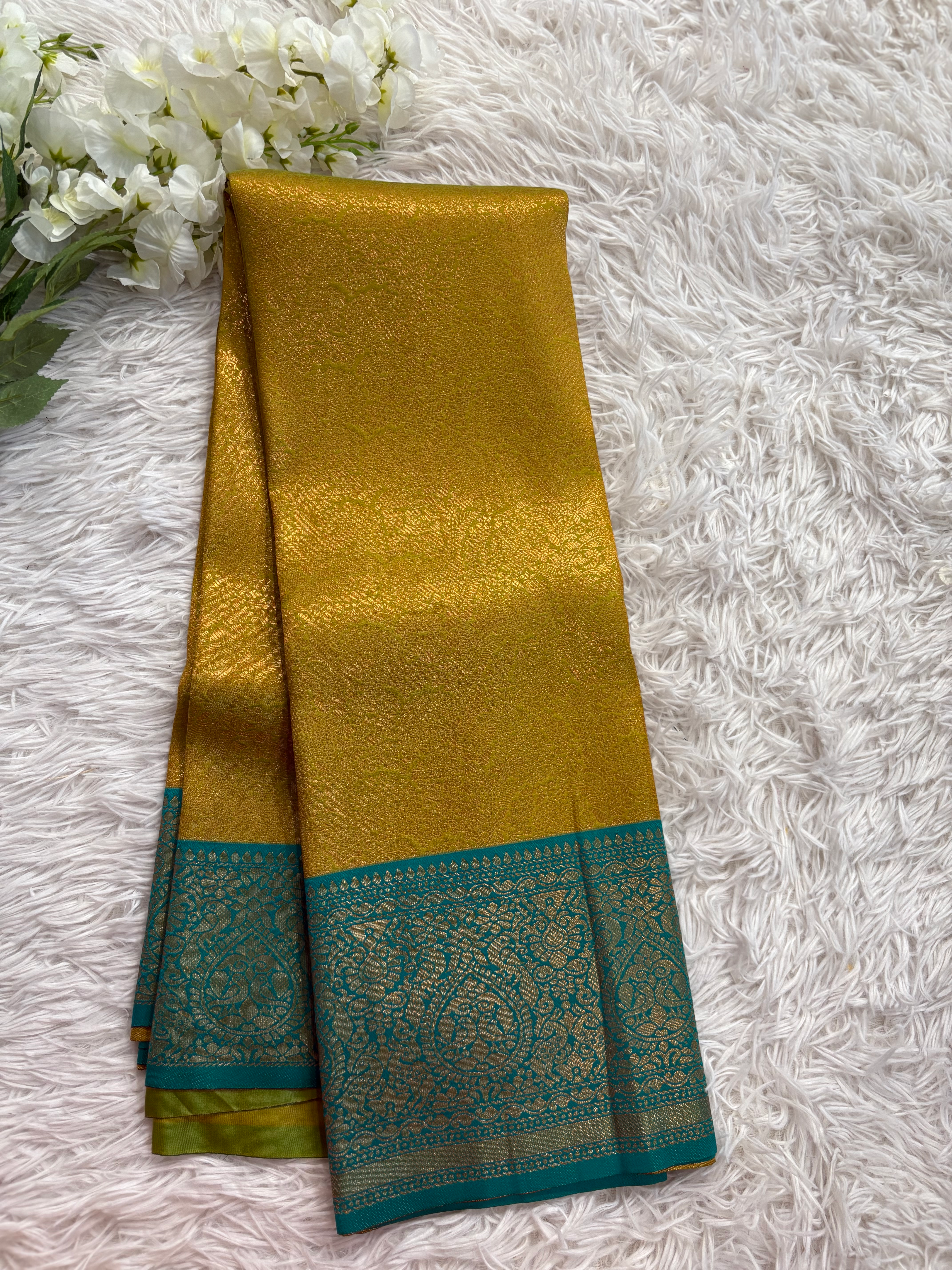 Semi Kanjivaram Brocade Silk Saree