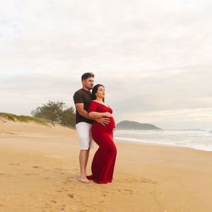 Mariele e Michel a espera da Martina