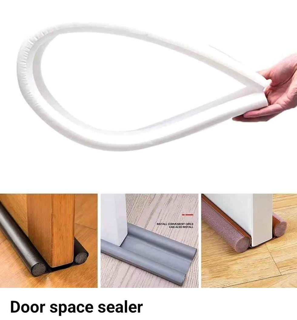Door space sealer, white door seal, door bottom seal, on white background