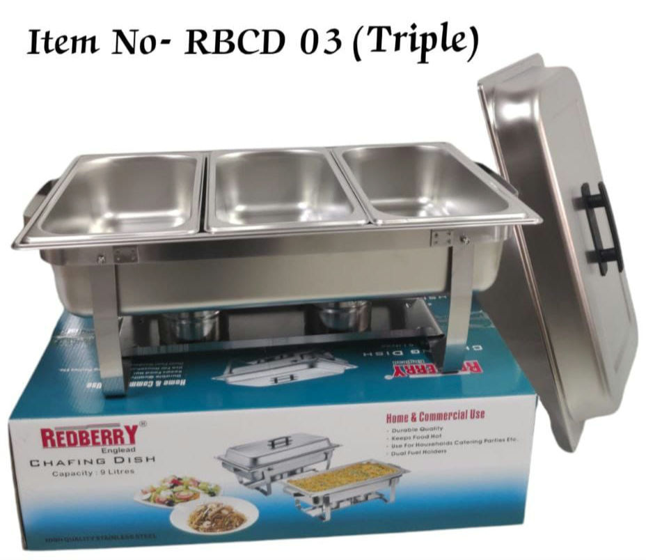 Triple chafing dish, Item No- RBCD 03, Leks Kitchenware