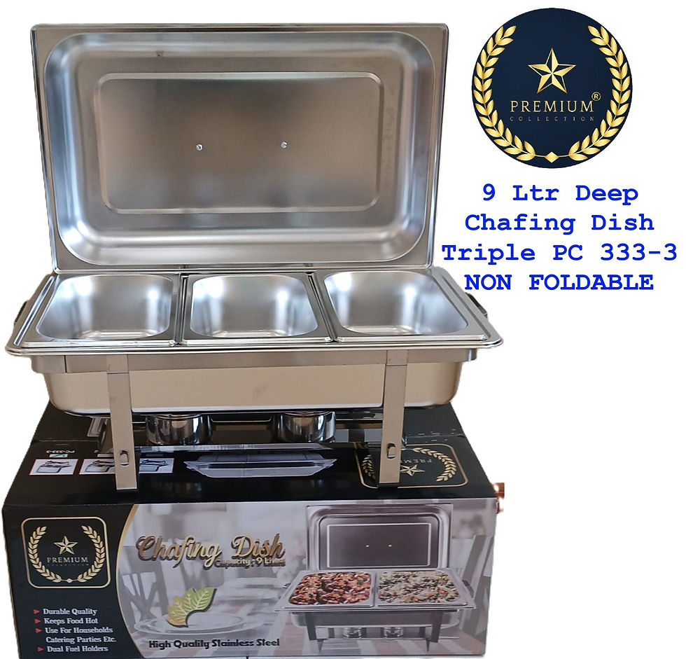 9 Ltr Deep Chafing Dish Triple PC 333-3 NON FOLDABLE buffet setup