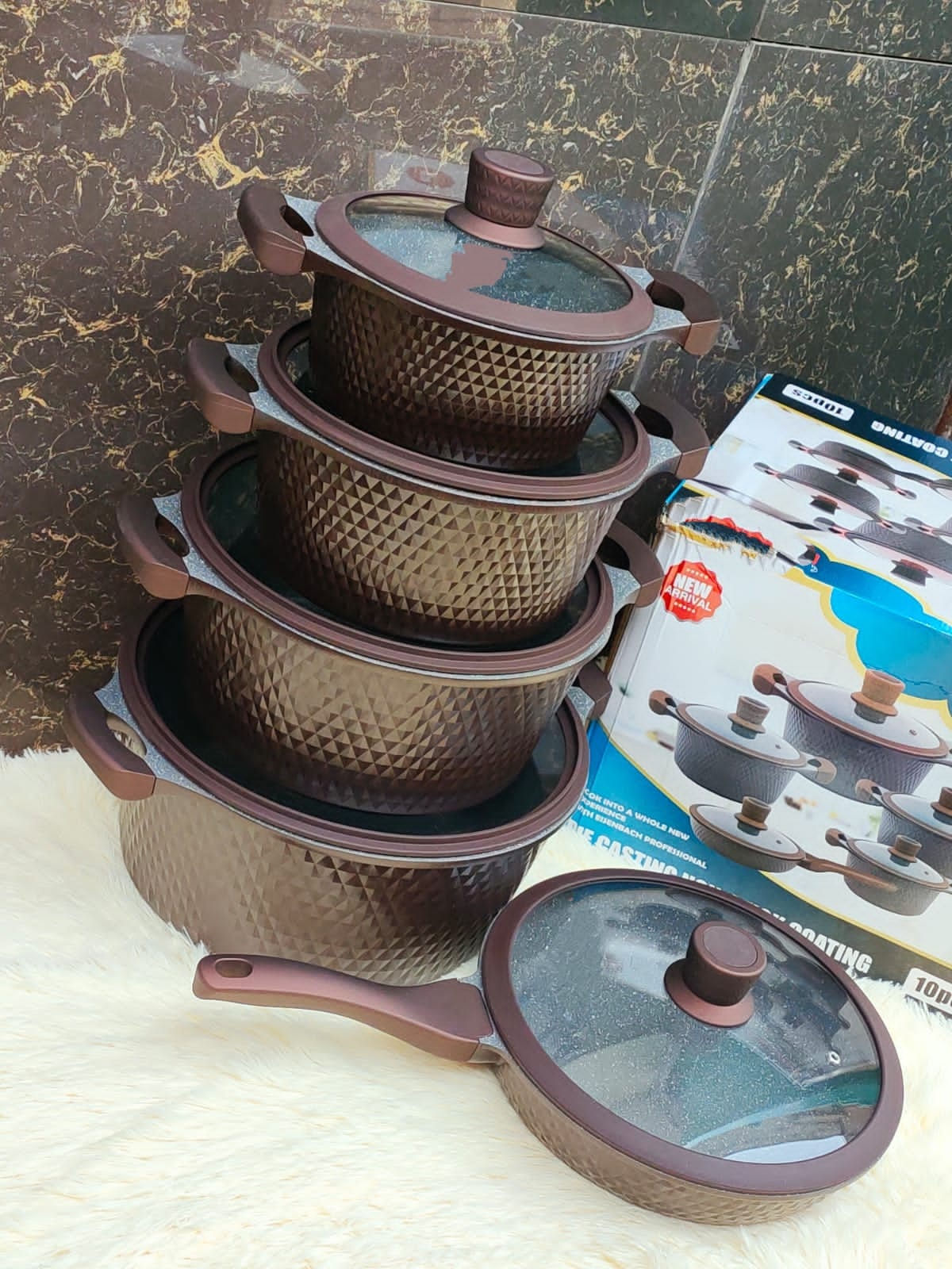 Brown Leks Kitchenware cookware set
