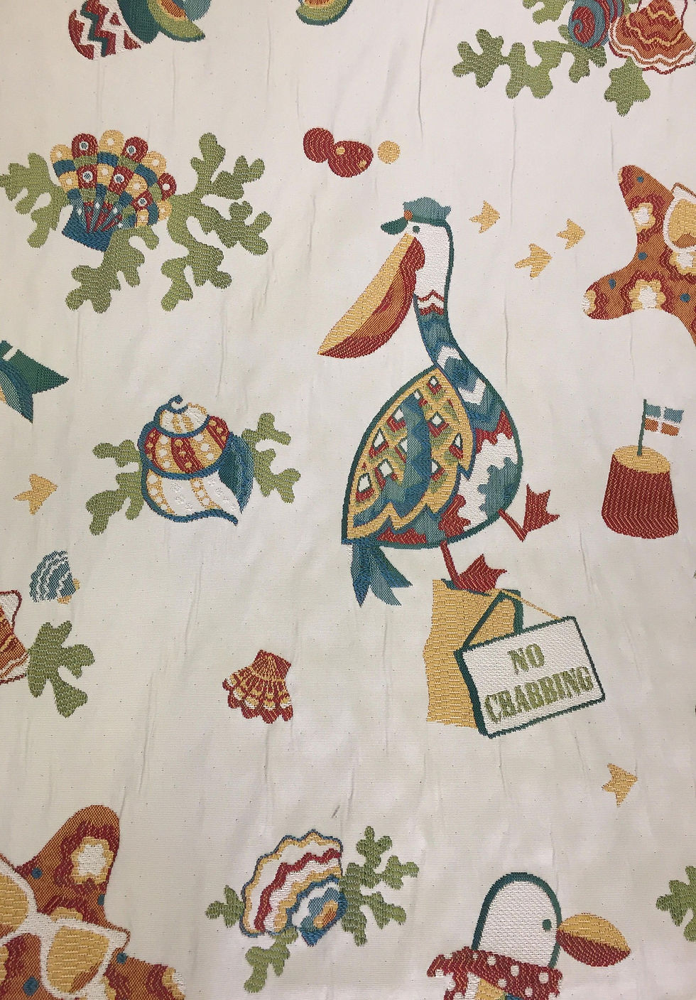 Beach Fabric - Starfish - Pelican
