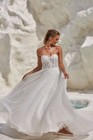 strapless princess wedding dress