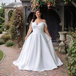 Island bridal plus size ballgown
