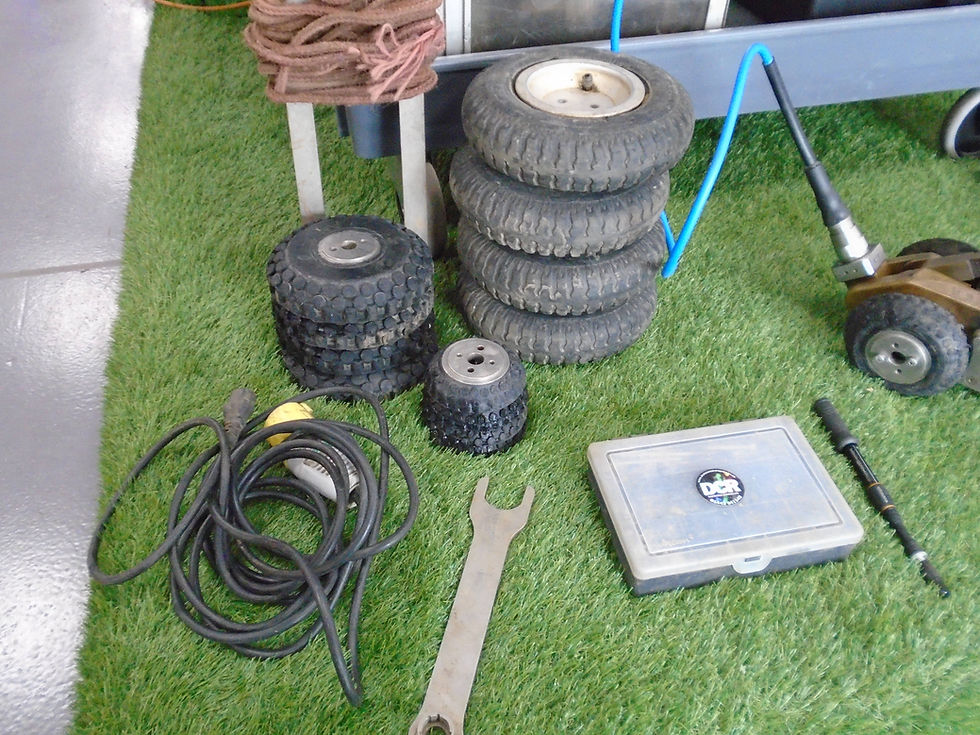 Thumbnail: A selection of wheels and accessories for a refurbished iBos r550 inspection system