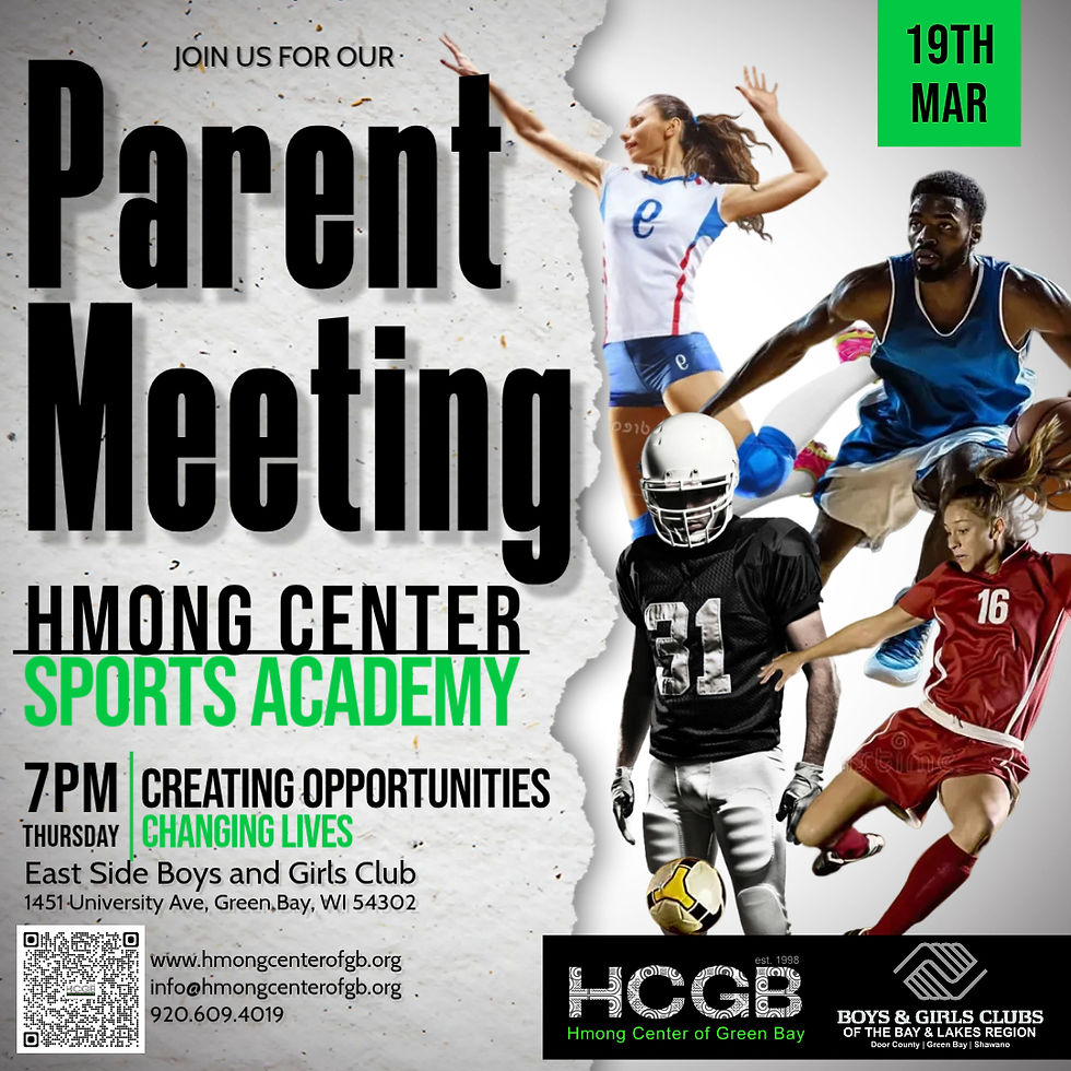 Hmong Center Sports Academy Parent Meeting