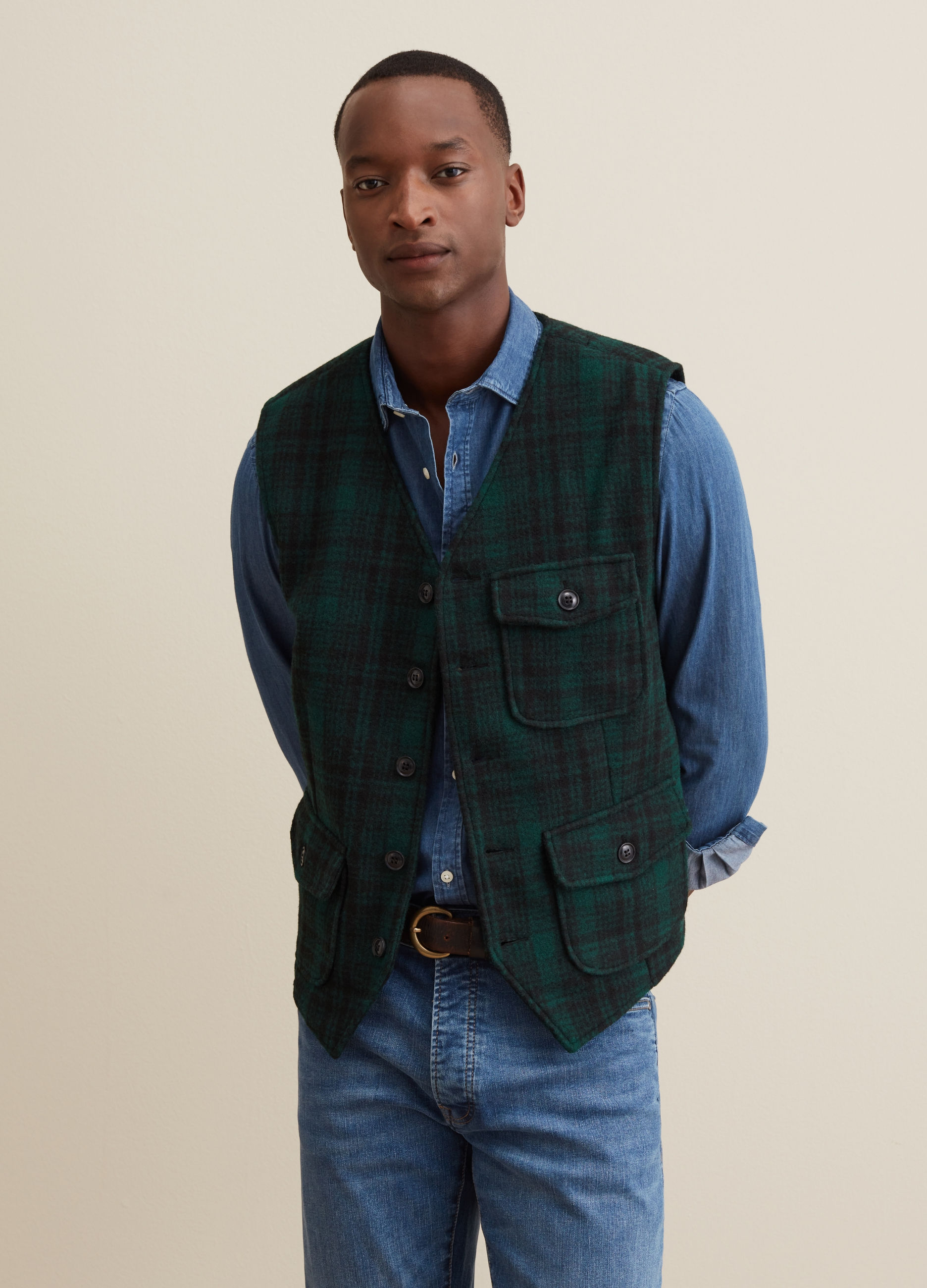 GILET QUADRO QUAD VDE/BLU