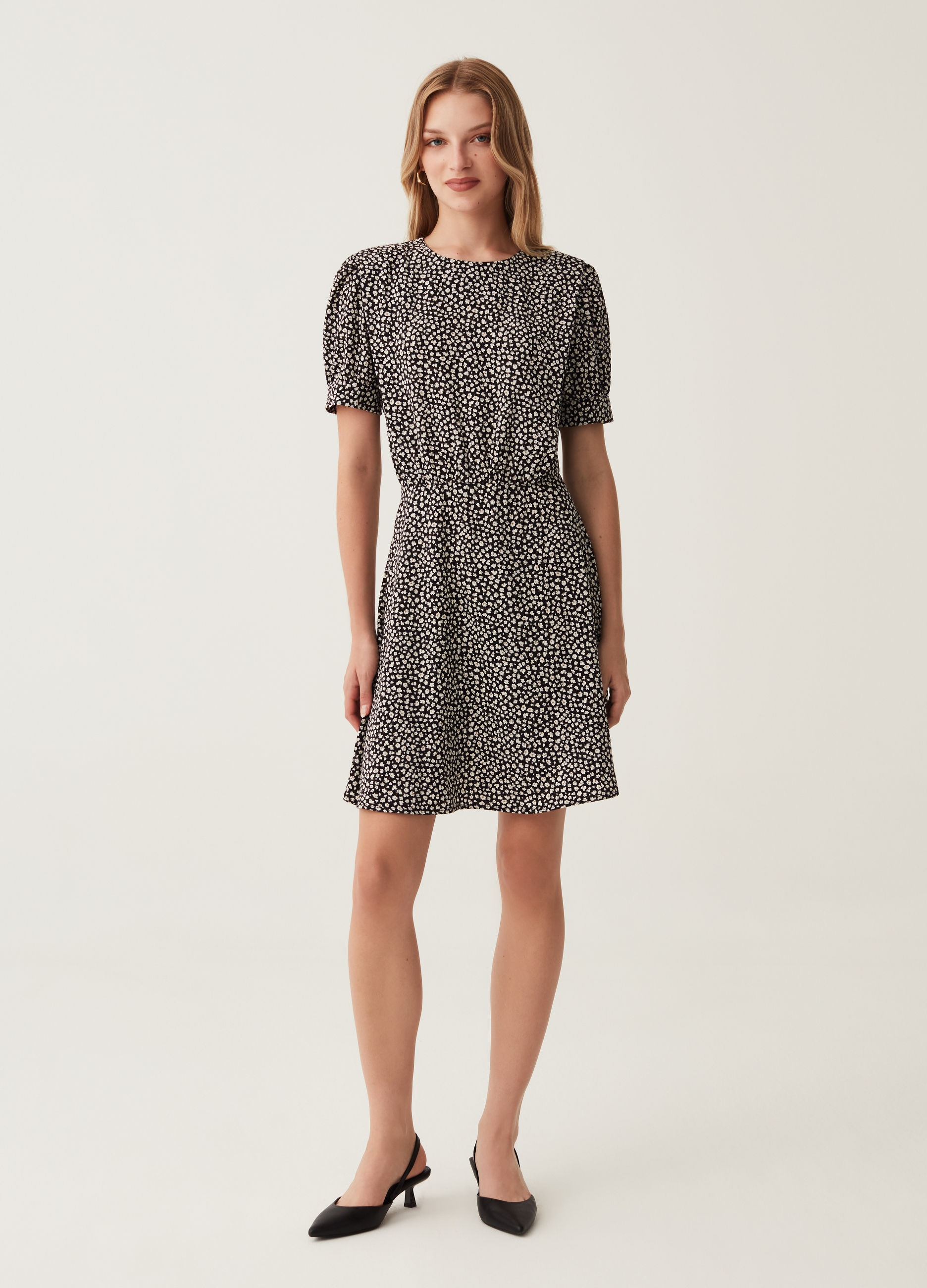 DRS505 DRESS NERO/BEIGE