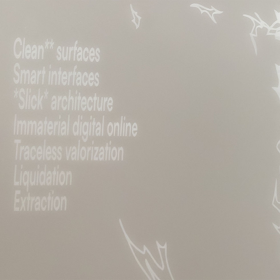 close up: Panel 1: conveniently dehistoricized reality {Liquidation}