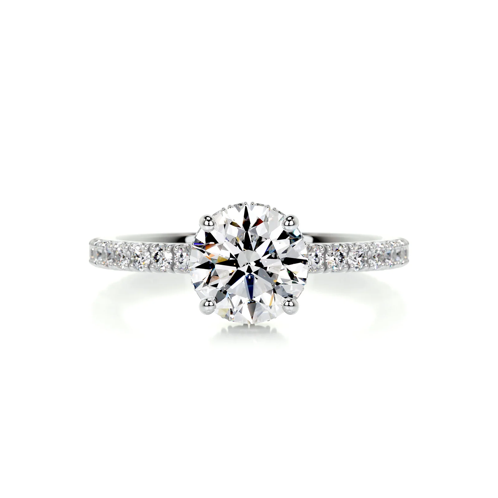 1.00ct Halo Round Lab Diamond Ring