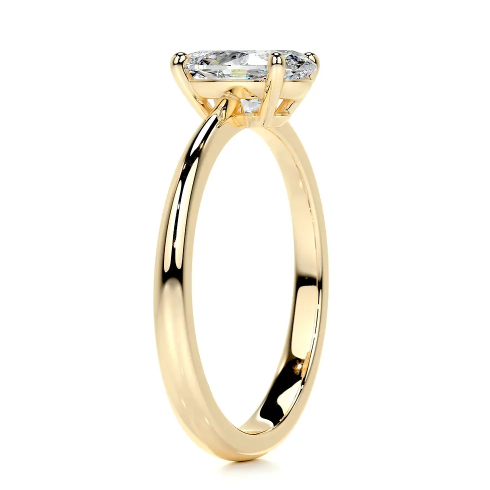 Miniatura: Side profile of Rossa Diamond 1 ct oval lab grown diamond ring