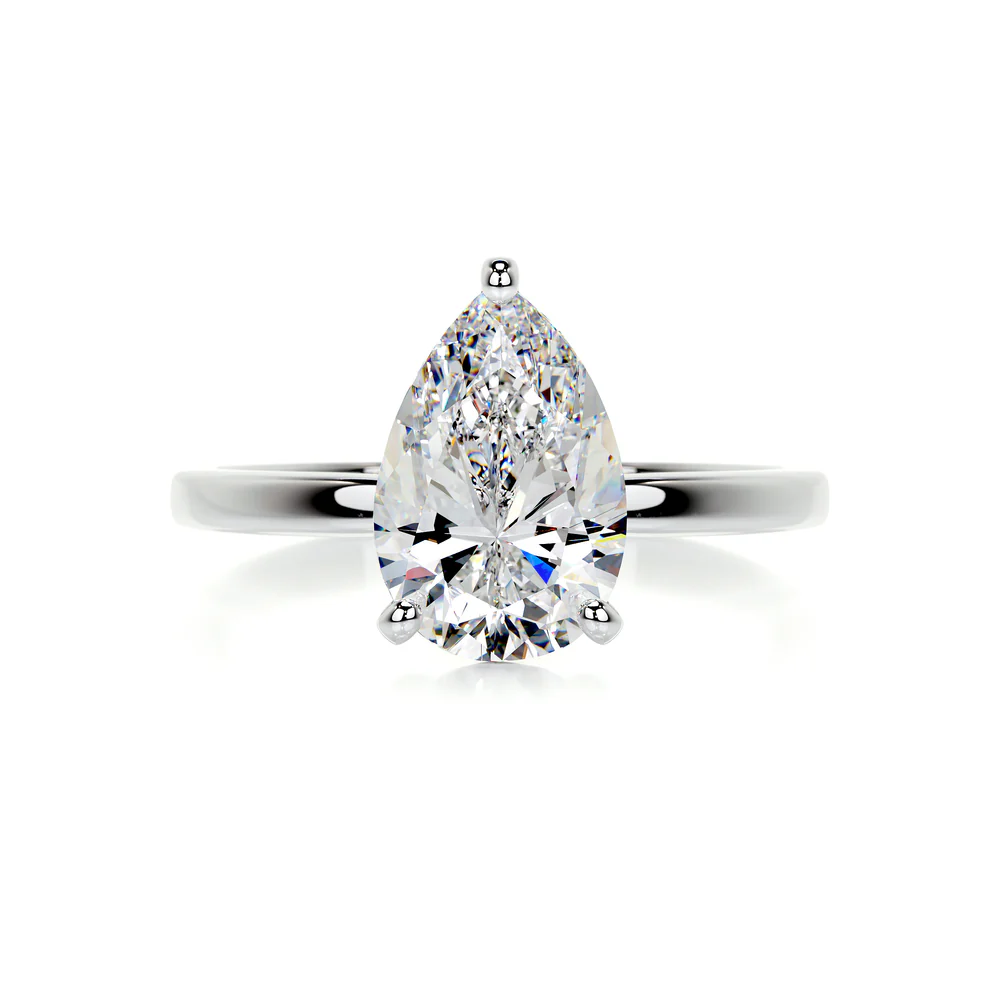 1.50ct White Pear Lab Diamond Ring