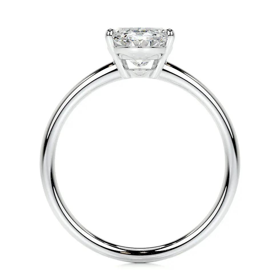 Miniatura: Side profile of Rossa Diamond 4 ct oval lab grown diamond ring