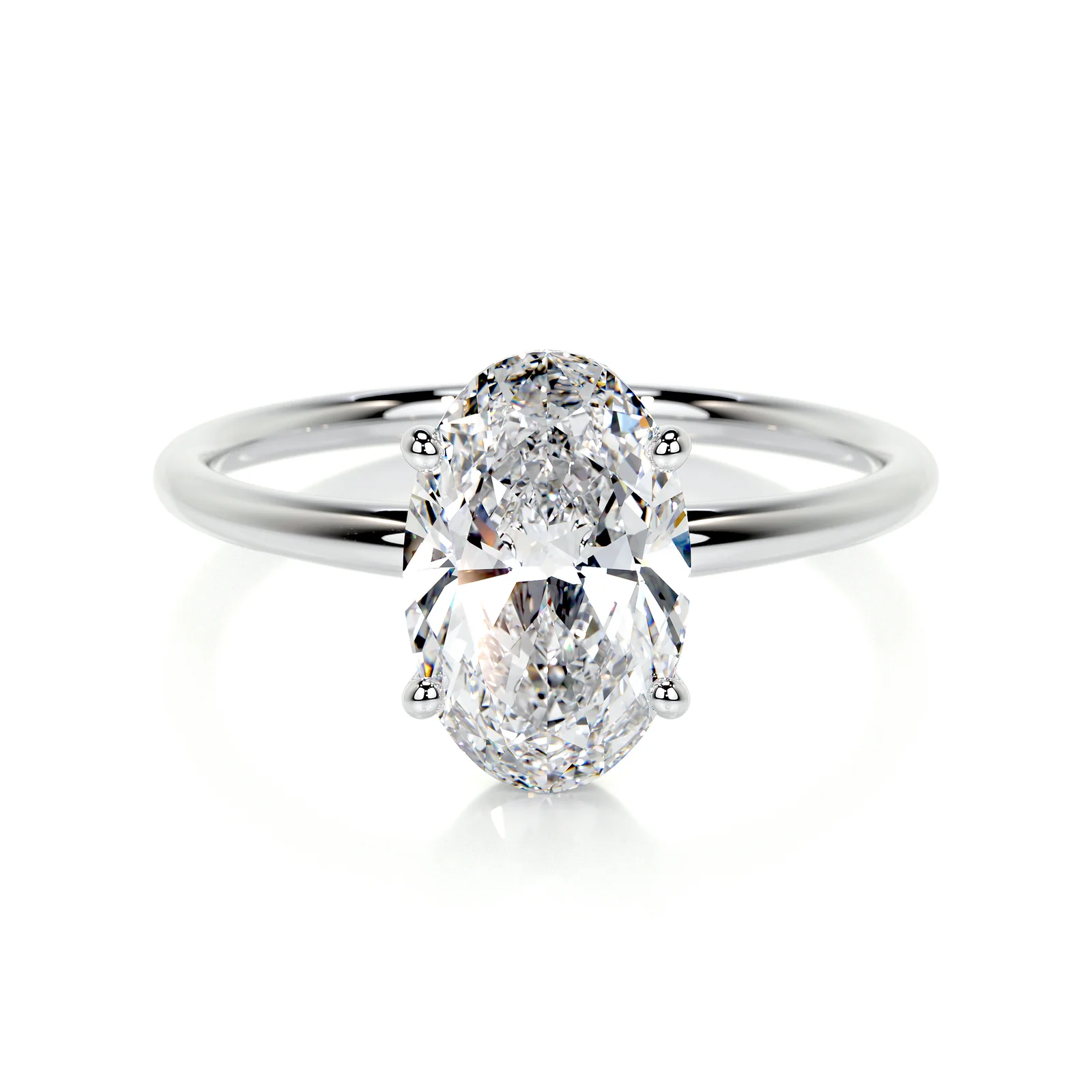 2.00ct White Oval Lab Diamond Ring