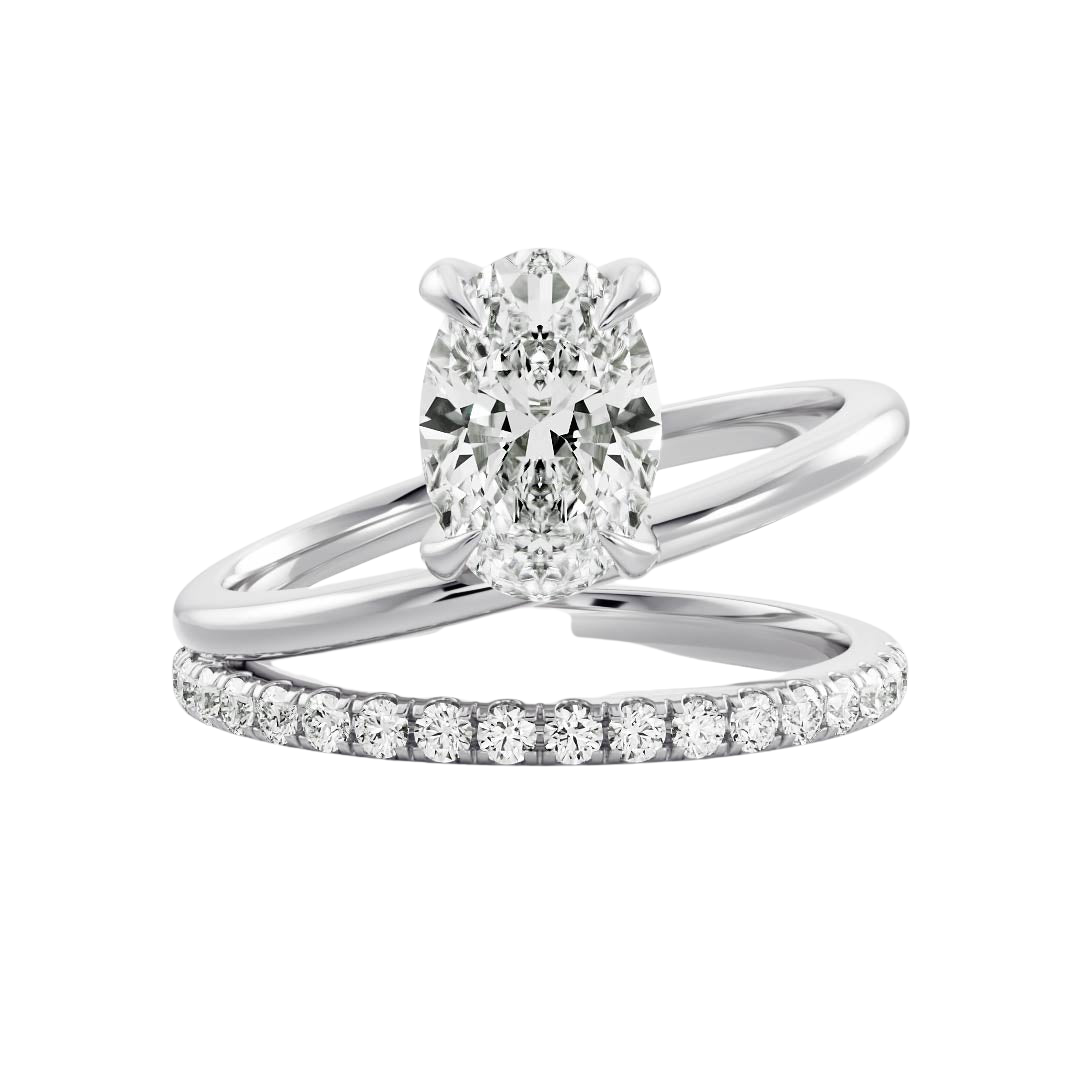 Oval Lab Diamond Bridal Set