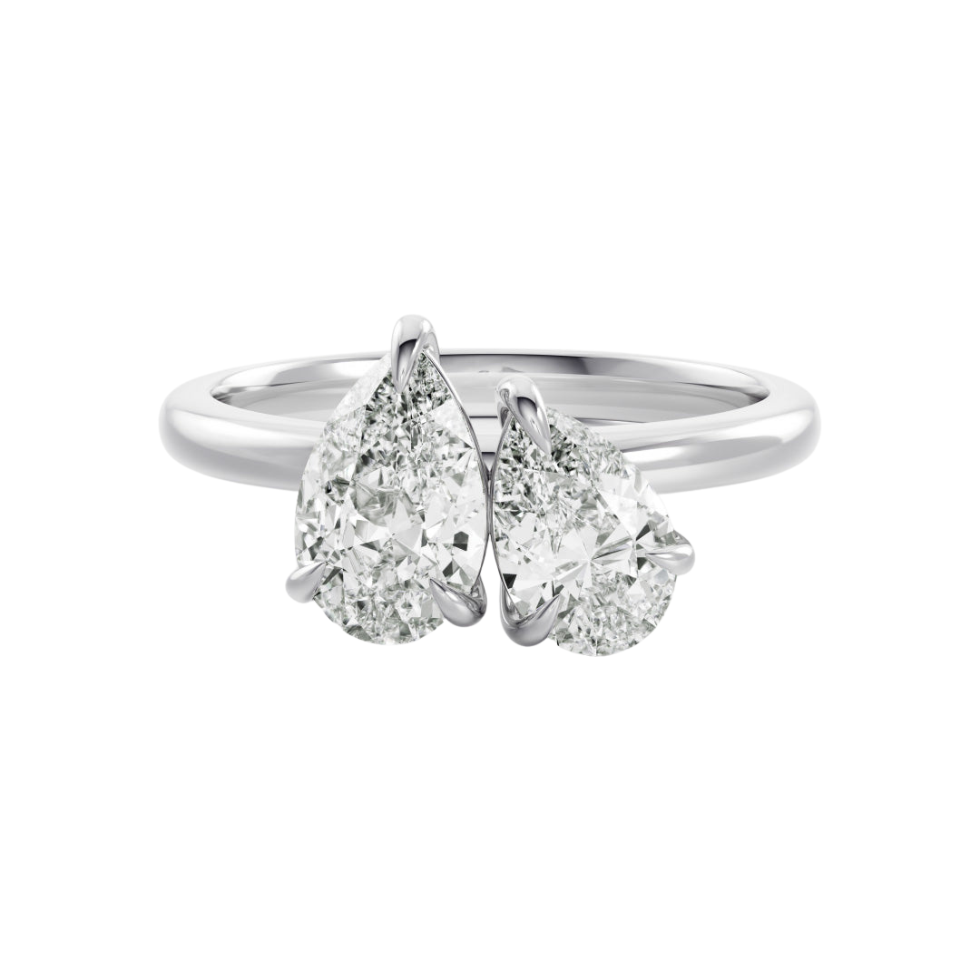Double Pear Lab Diamond Ring