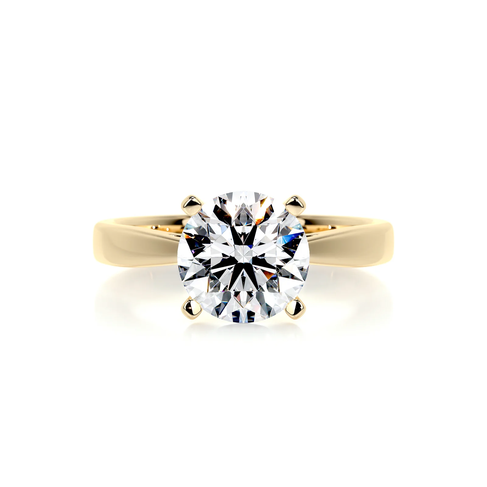 4.00ct Round Lab Diamond Ring