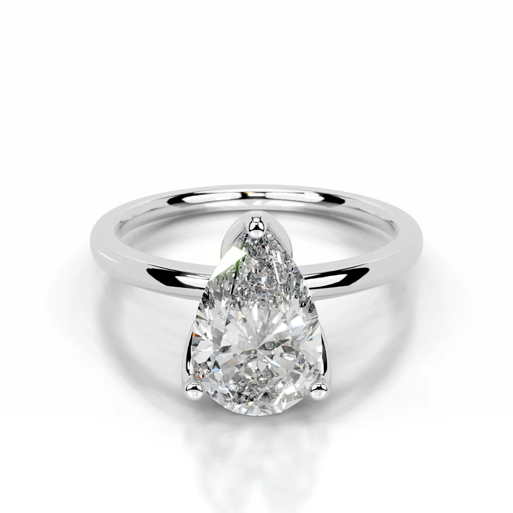 2.00ct White Pear Lab Diamond Ring