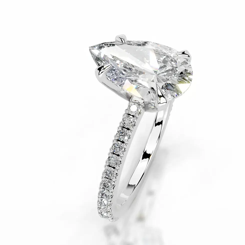 Miniatura: Pierścionek z diamentem Pear Lab o masie 2,00 ct