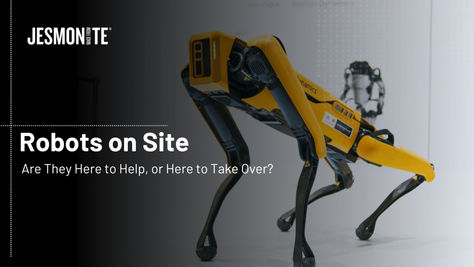 Spot Boston dynamics dog black overlay white text