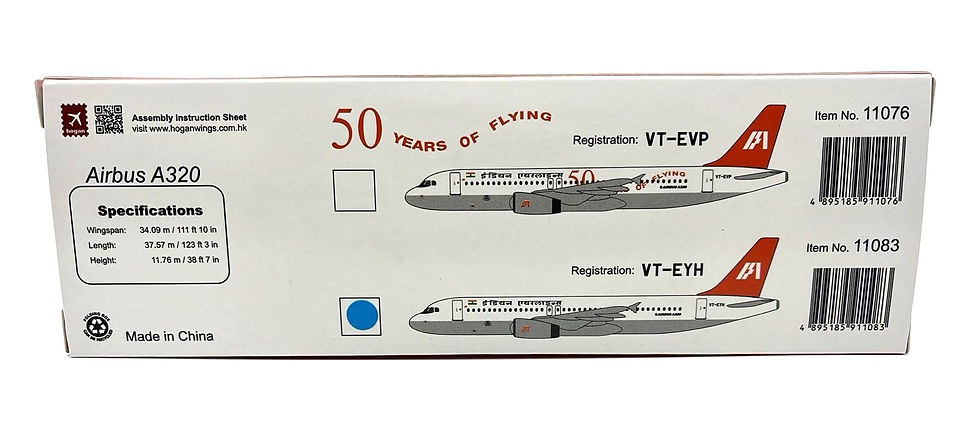 Thumbnail: Hogan Wings 11083, Indian Airlines, Airbus A320 (Reg:VT-EYH)
