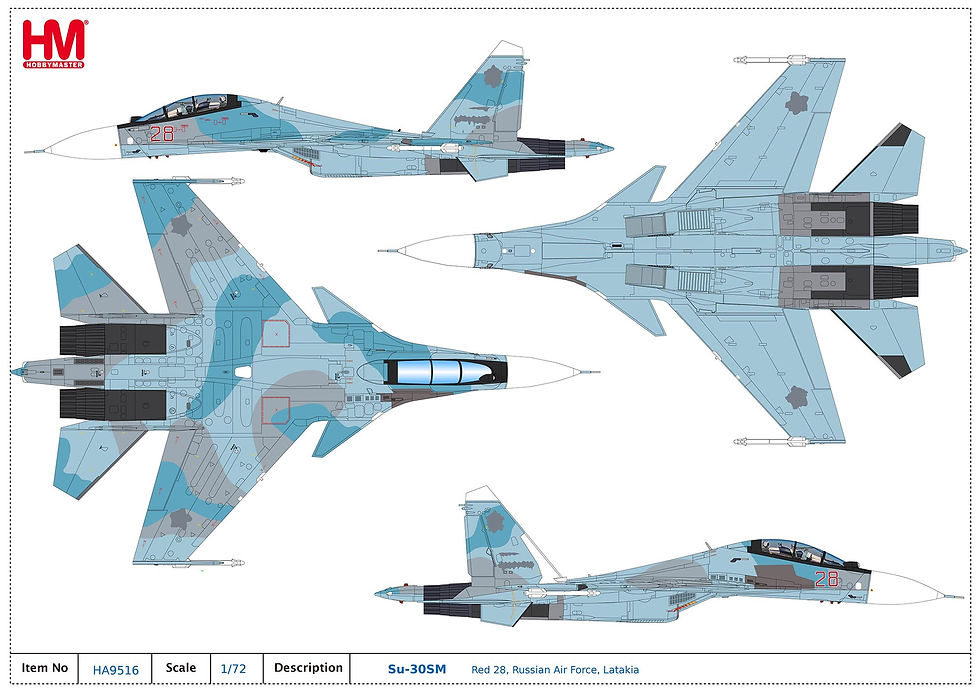 Thumbnail: Hobby Master HA9516, Su-30SM Red 28, Russian Air Force, Latakia