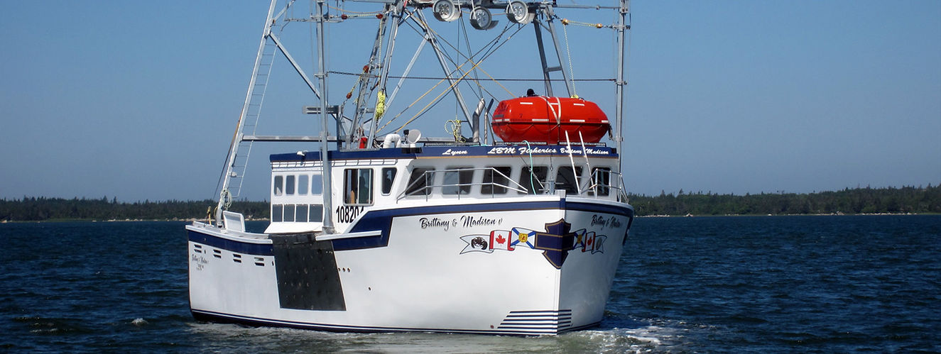 Cape Islander-style commercial fishing vessel in the water