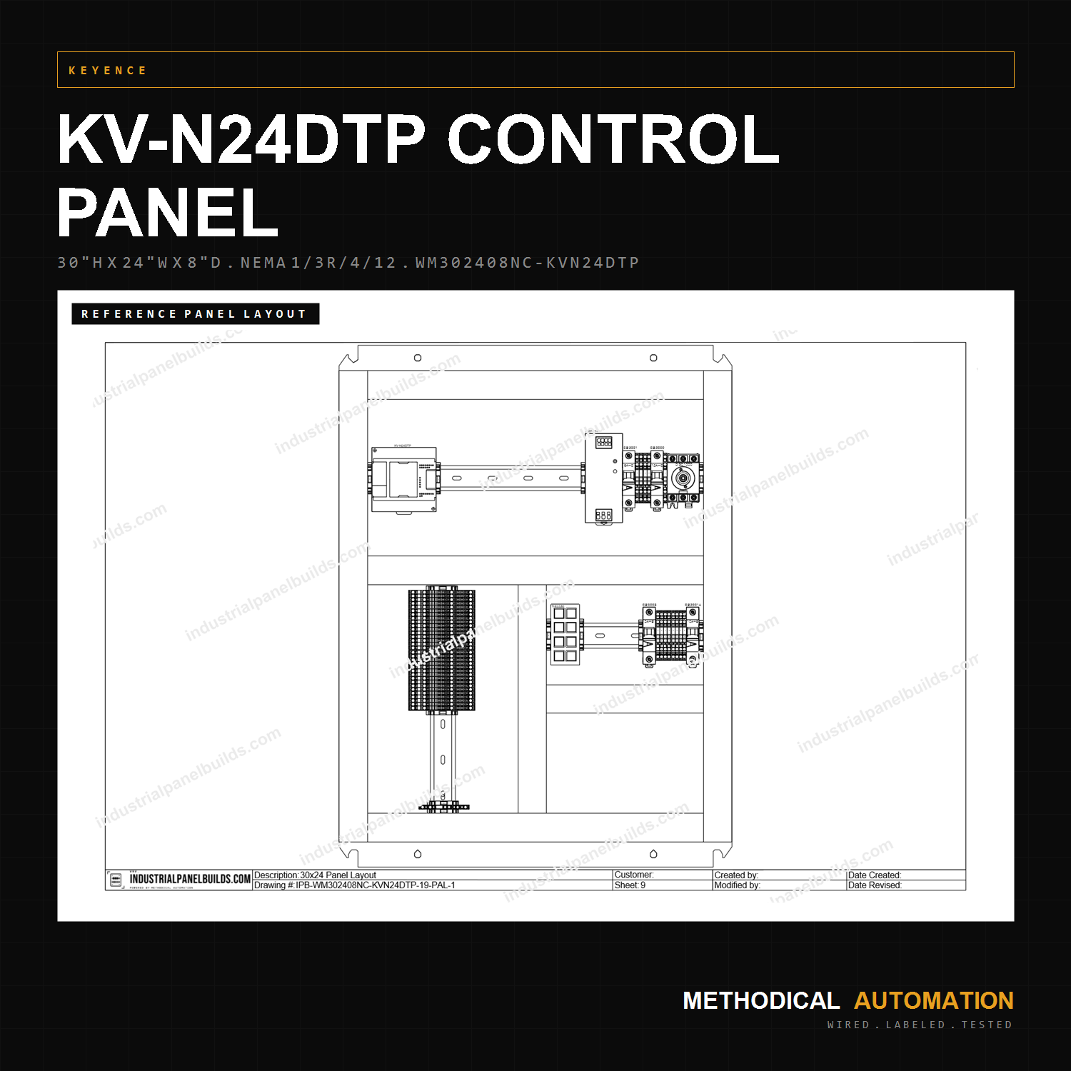 30"H x 24"W x 8"D Panel — Keyence KV-N24DTP