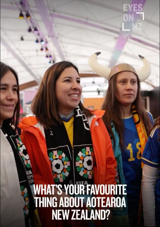 Women's World Cup football fans before a game