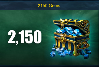 Cajita de 2150 gemas