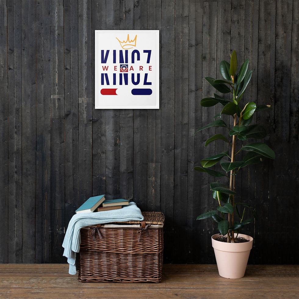 Thumbnail: We are Kingz (White Juneteenth Edition) Framed canvas