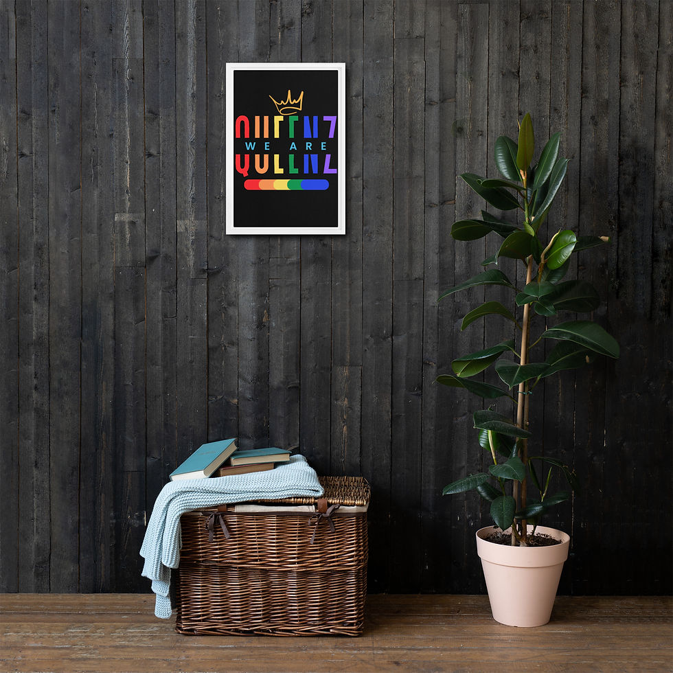 Thumbnail: We are Queenz (Pride Edition) Framed canvas