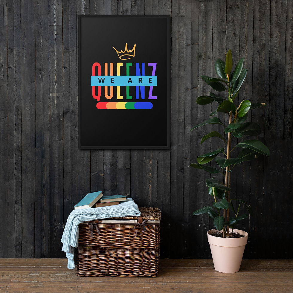 Thumbnail: We are Queenz (Pride Edition) Framed canvas