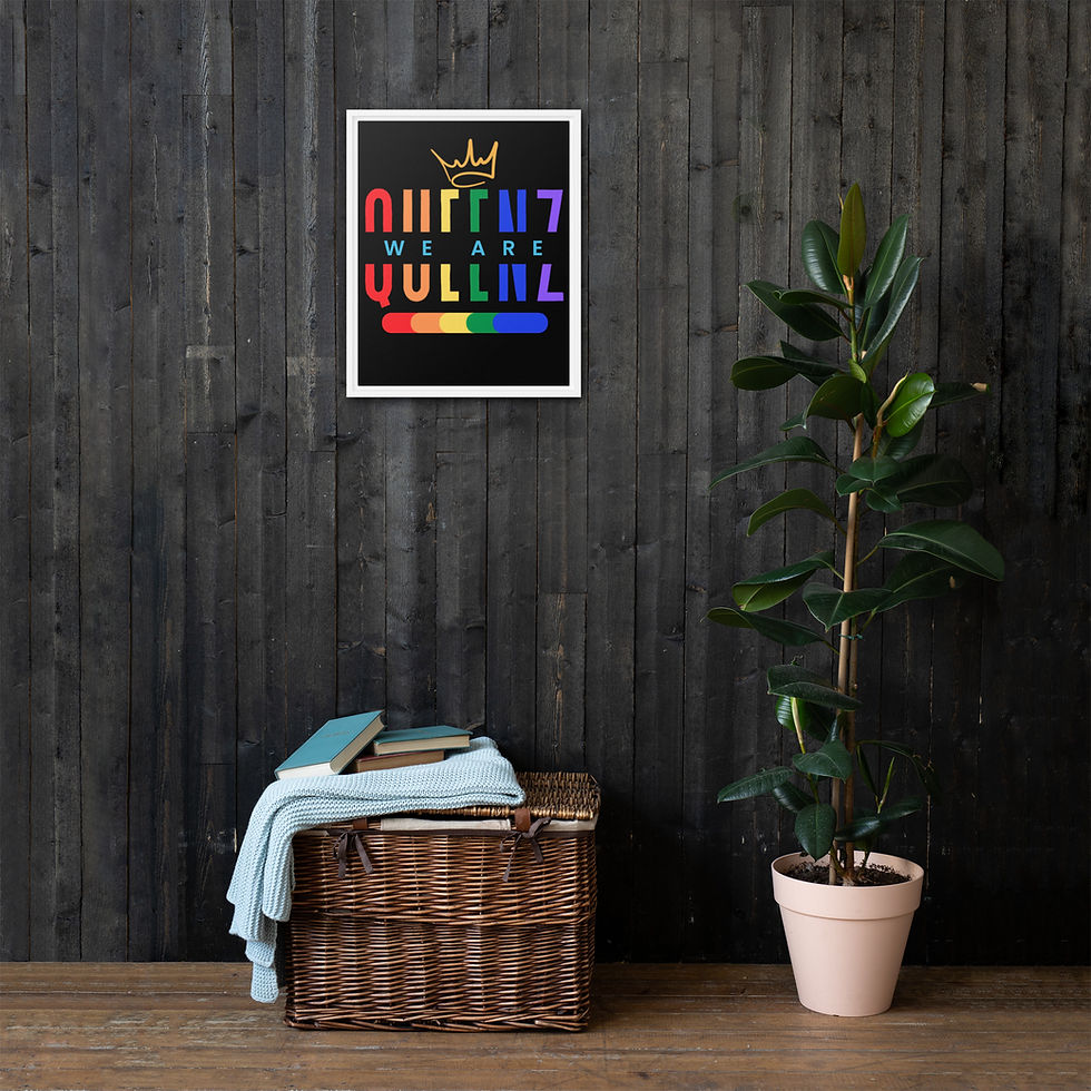 Thumbnail: We are Queenz (Pride Edition) Framed canvas