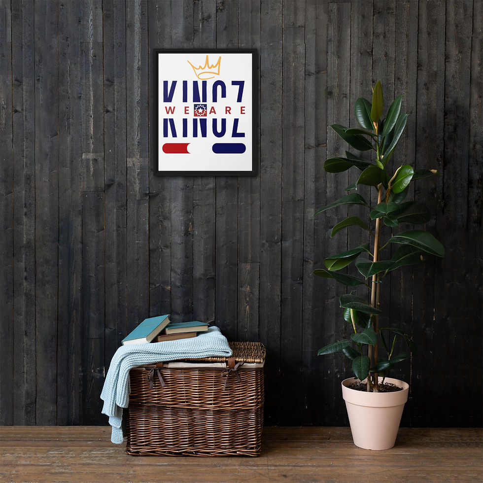 Thumbnail: We are Kingz (White Juneteenth Edition) Framed canvas