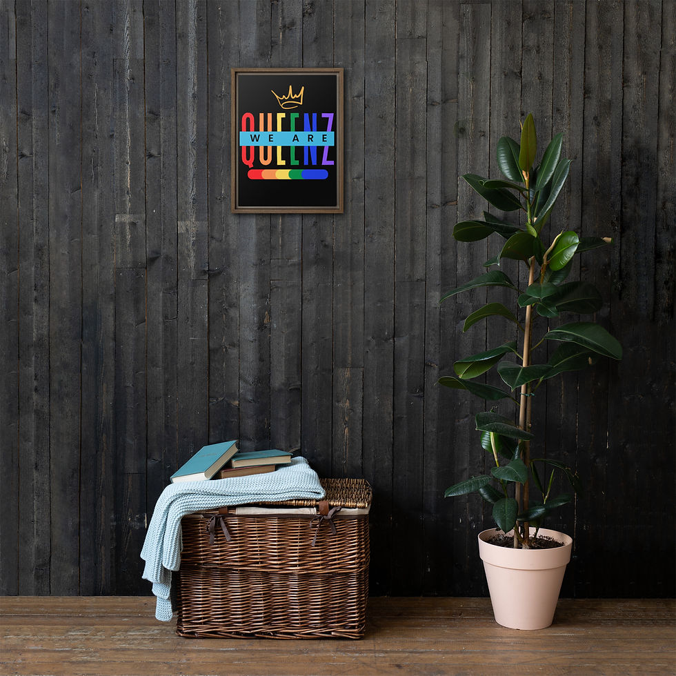 Thumbnail: We are Queenz (Pride Edition) Framed canvas