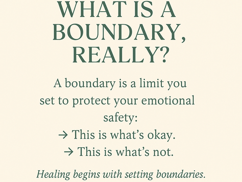 Boundaries & Healing: Giving Yourself Permission to Choose Peace