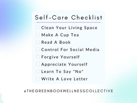 Todays Self Care Checklist