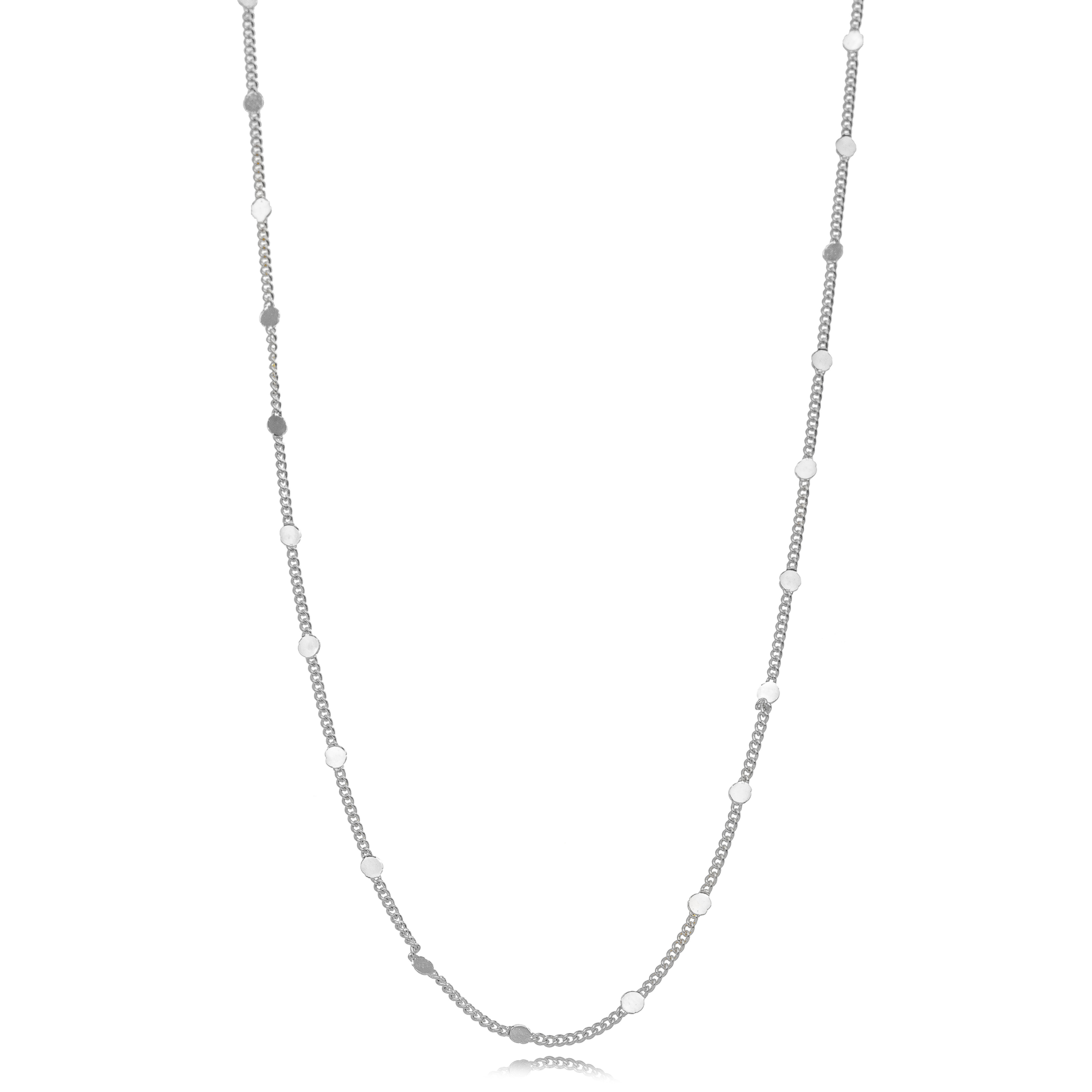 Gargantilha medalhinhas c/ banho de ródio