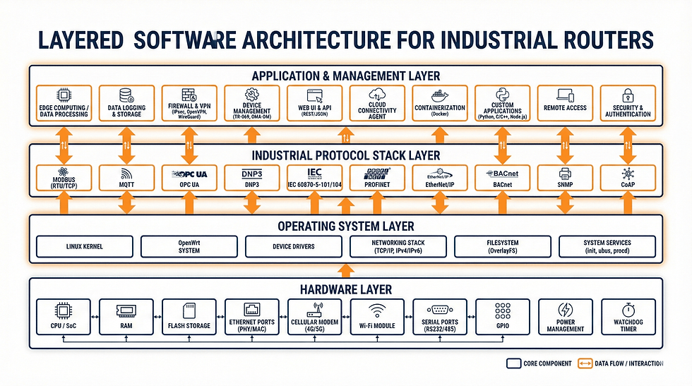 Softwarearchitektur von Industrieroutern