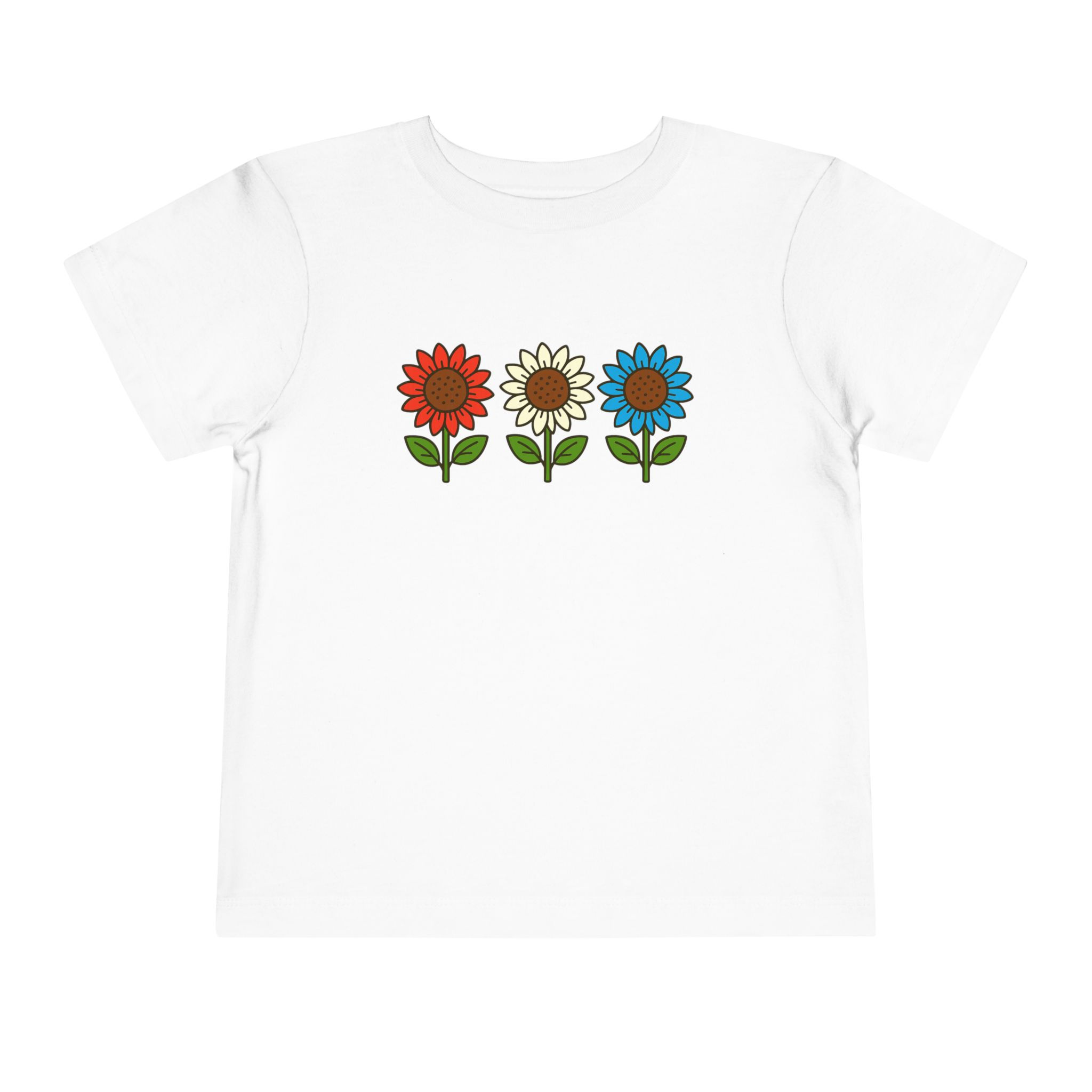 Red, White & Blue Retro Sunflower - Kids Tee
