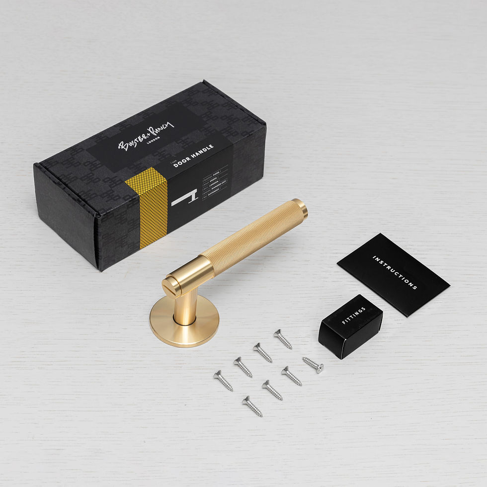 Thumbnail: Buster+Punch - Fixed Door Handle/ Single sided/ Cross/ Brass