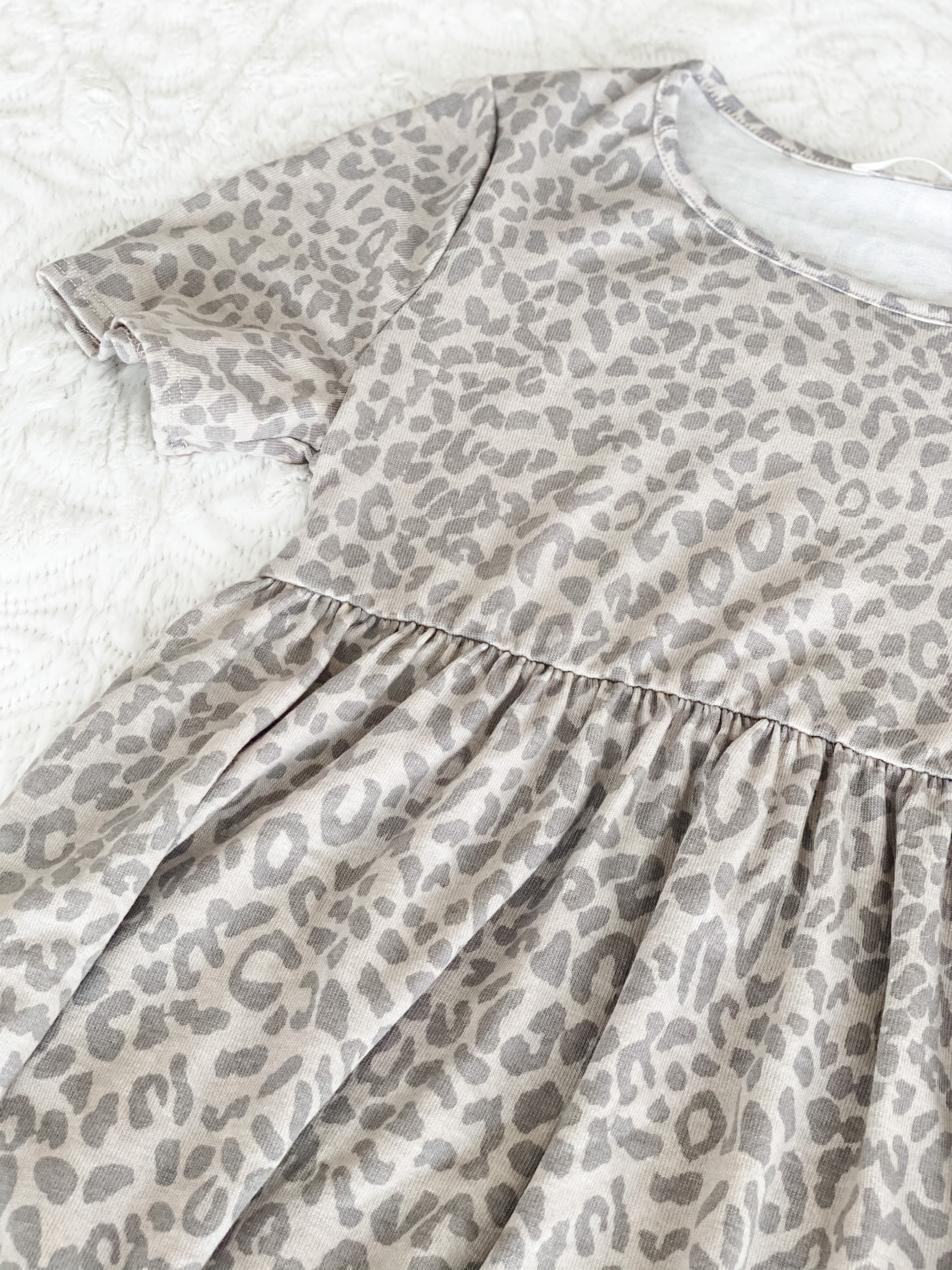 Animal Print Tiered Dress