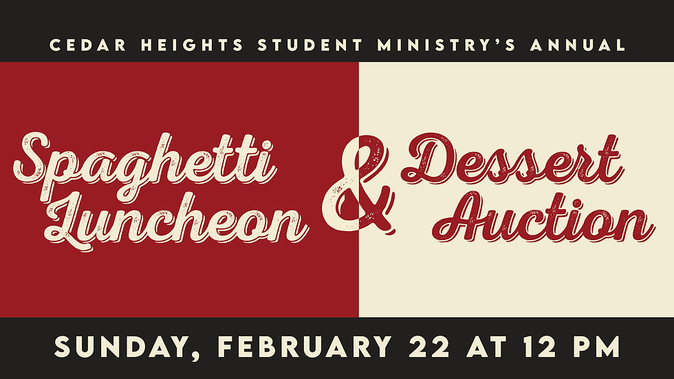 Spaghetti Luncheon and Dessert Auction