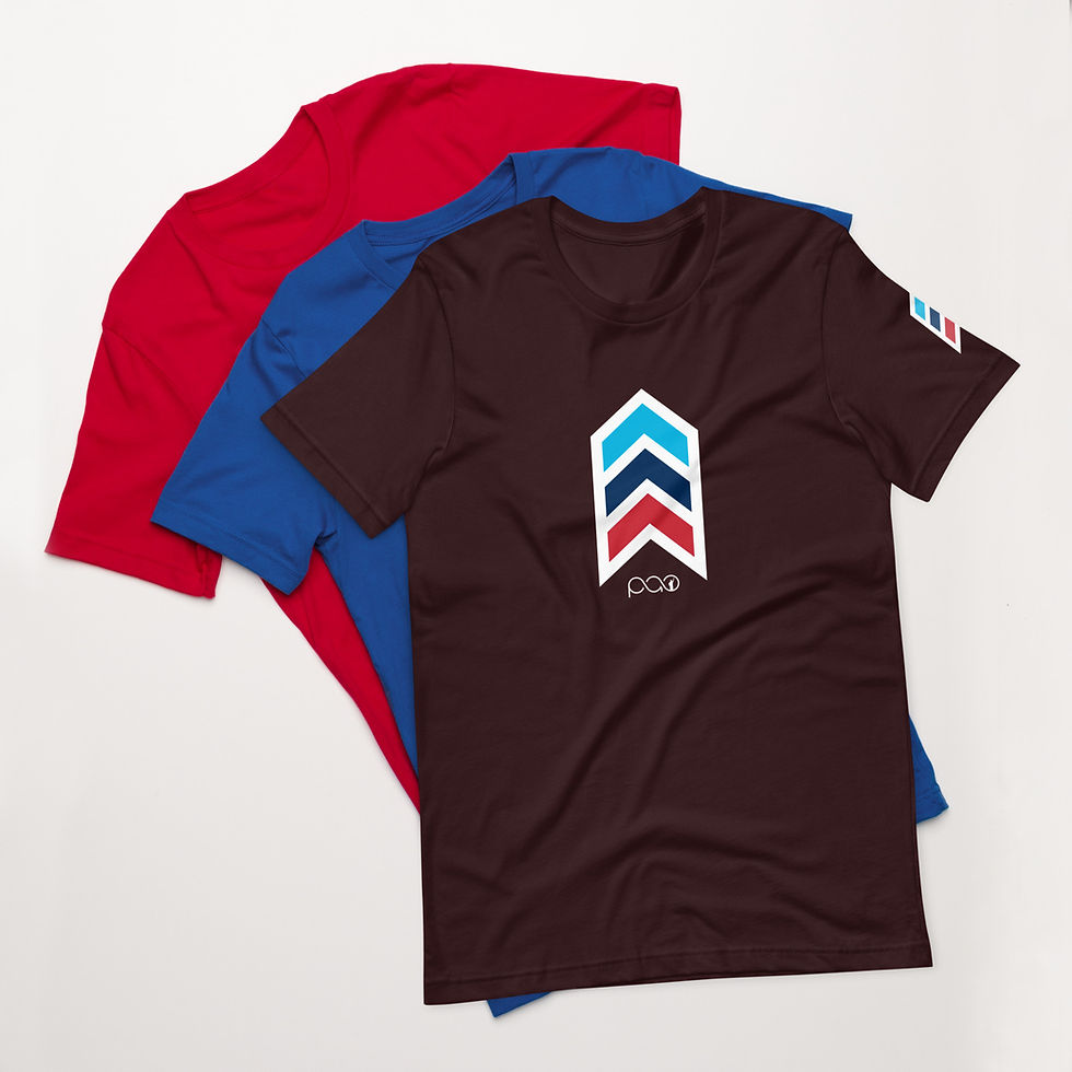 Thumbnail: ELEVATE LIGHT LOGO TRIPLE PRINT T-SHIRT (Choose Your Color)
