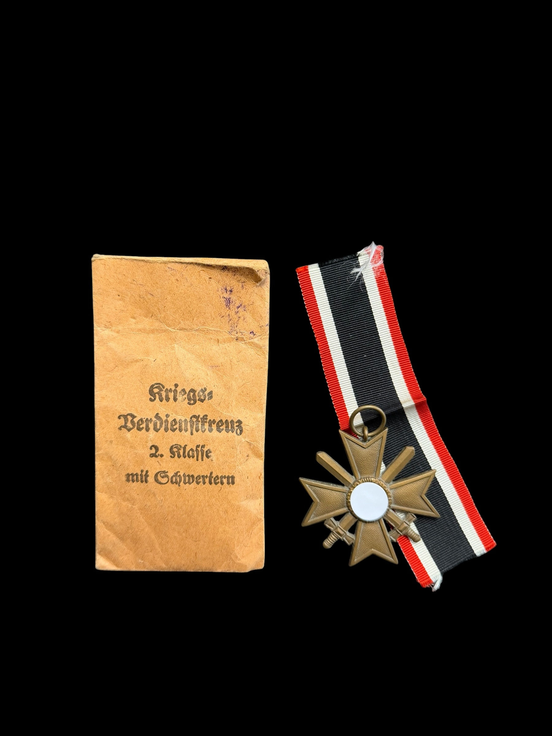 Kriegsverdienstkreuz 2. Klasse mit Verleihungstüte