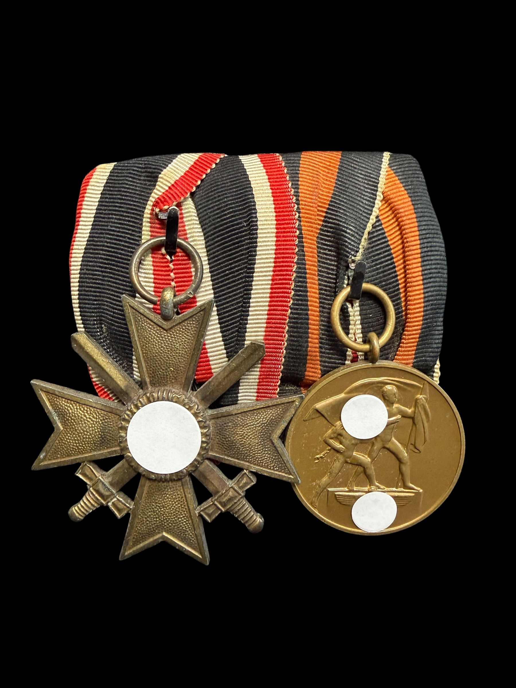 2er Ordensspange-Kriegsverdienstkreuz 2.Klasse & Medaille 1. Oktober